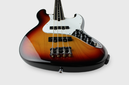 IR-J4 Black-Red-Yellow Burst MIDI Bass